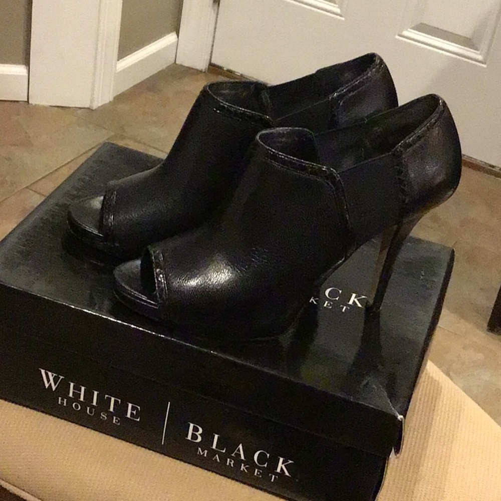 White House Black Market Peep Toe Booties